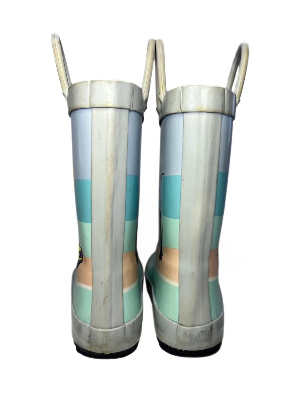 Cat & Jack Beach Surf Van Rain Boots Kids Size 8 Waterproof Rubber Easy Pull On